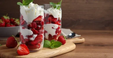 receta de fresas con crema